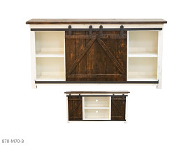 AWF Imports Barnwood  Entertainment Stand (70")