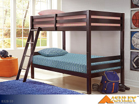 Ashley Halanton Dark Brown Bunk Bed (Twin-Twin)
