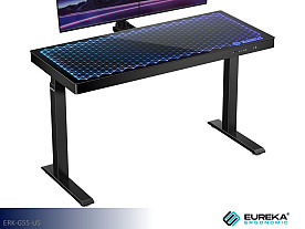 Eureka RGB Spectrum Gaming Desk - 55" (Black)
