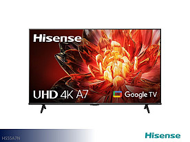 Hisense A7 Series Google Smart 4K Television - 55" Screen (Black)